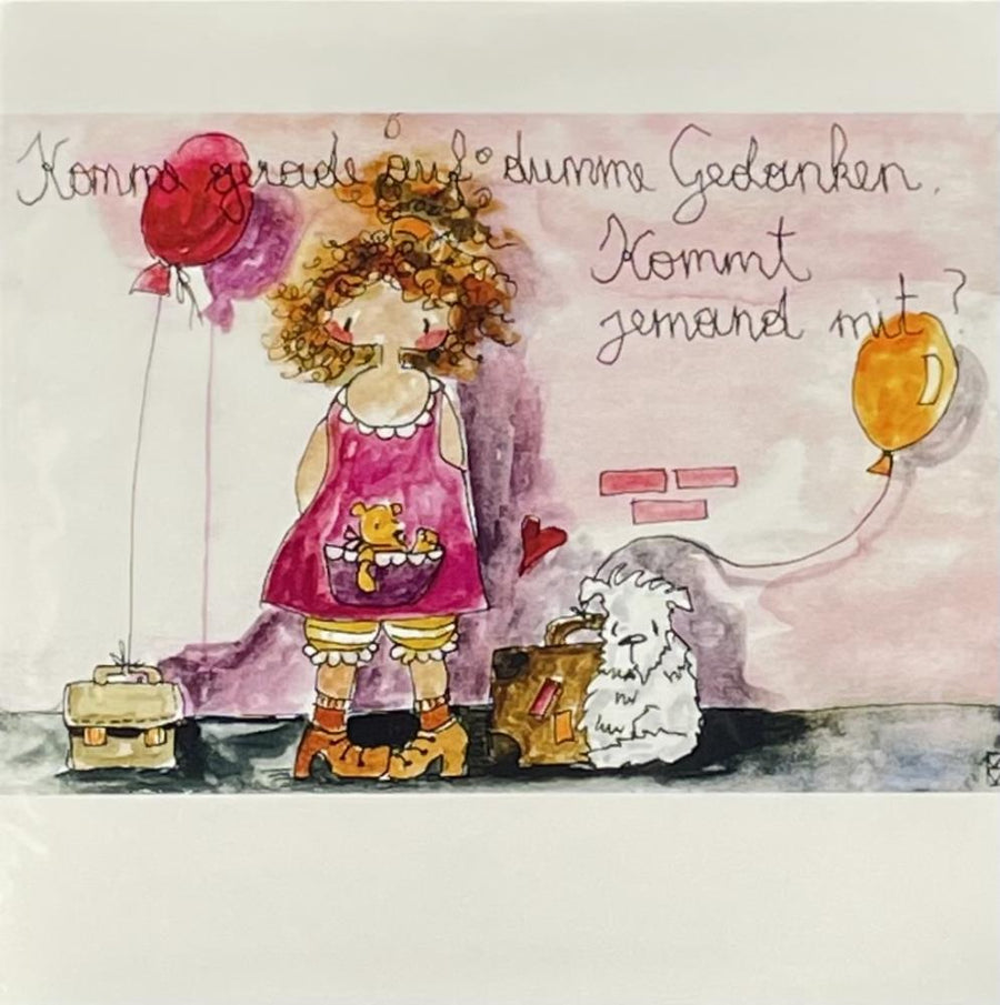 Michaela Mara, Kunstbillet Klappkarte BQ10MA1219 - Weinatelier Agnes