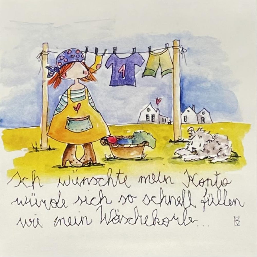 Michaela Mara, Kunstbillet Klappkarte BQ10MA1220 - Weinatelier Agnes