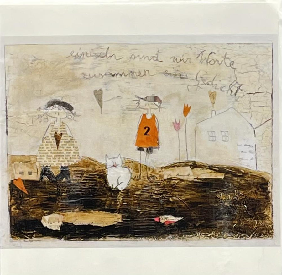 Michaela Mara, Kunstbillet Klappkarte BQMA1078 - Weinatelier Agnes