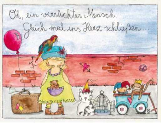 Michaela Mara, Kunstbillet Klappkarte BQMA1228 - Weinatelier Agnes