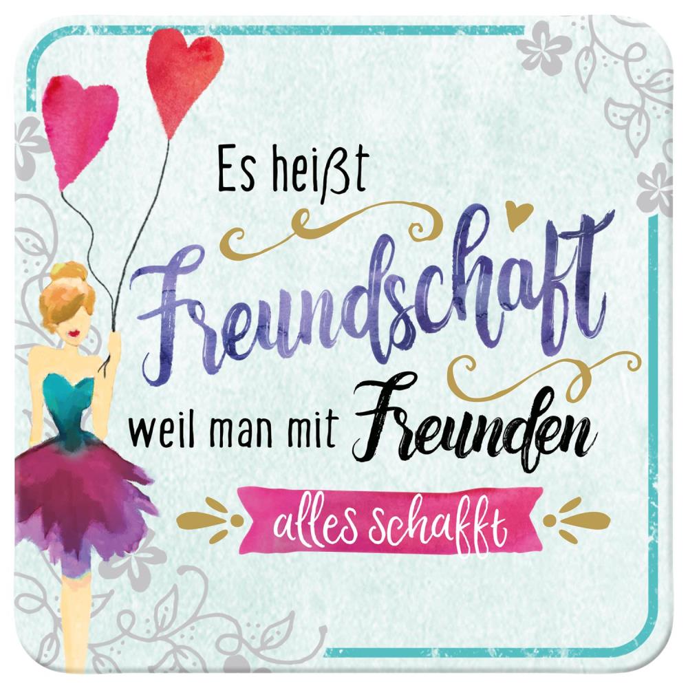 My beauty tree, 46108 Untersetzer »Es heißt Freundschaft« - Weinatelier Agnes
