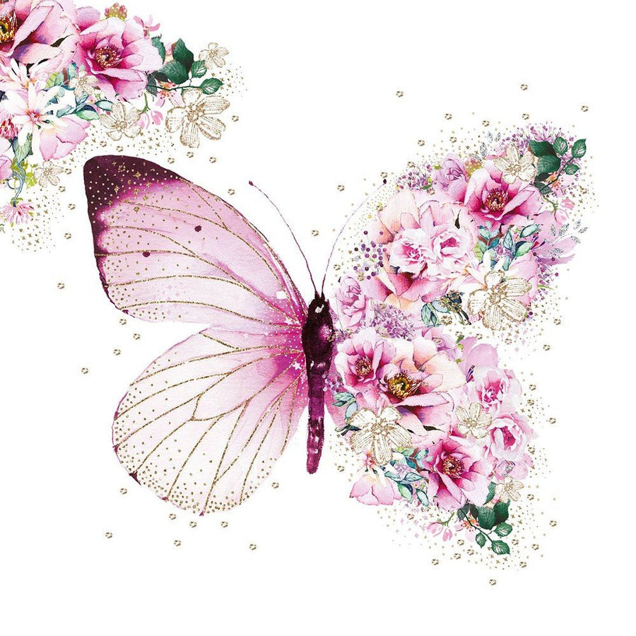 ppd, Butterfly Flowers Cocktail - Servietten 25x25 cm - Weinatelier Agnes