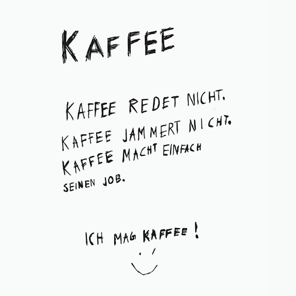 ppd Lunchservietten Kaffee redet nicht 33x33cm mit humorvollem Kaffee-Spruch, 20 Stück, 3-lagig, FSC-zertifiziert
