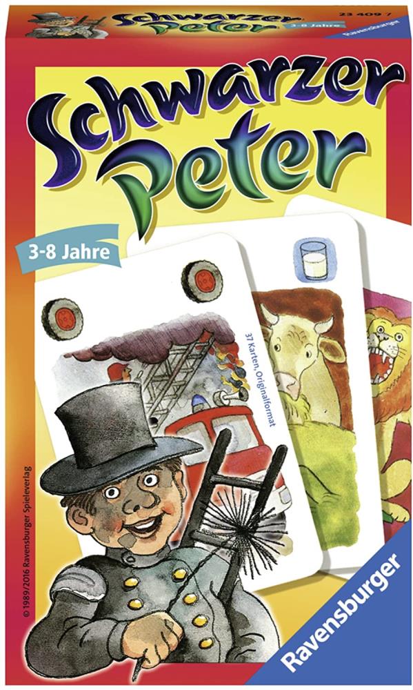 Schwarzer Peter Kartenspiel, traditionelles Familienspiel zum Kartenpaar sammeln