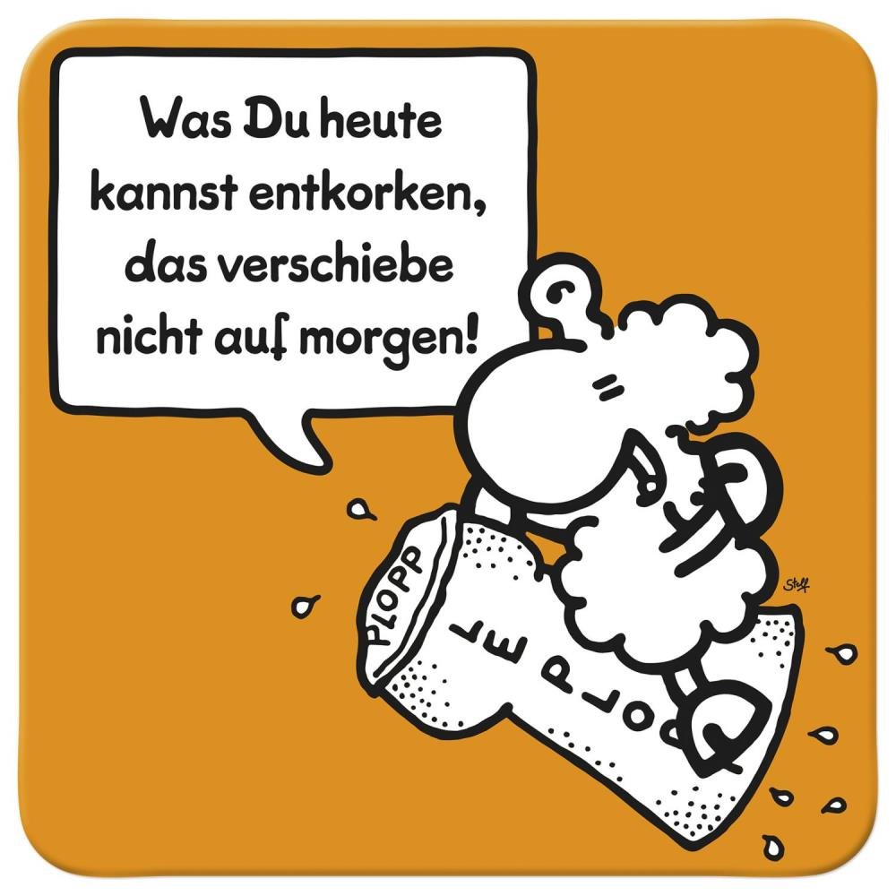 sheepworld, Untersetzer Motiv 45462 »entkorken« - Weinatelier Agnes