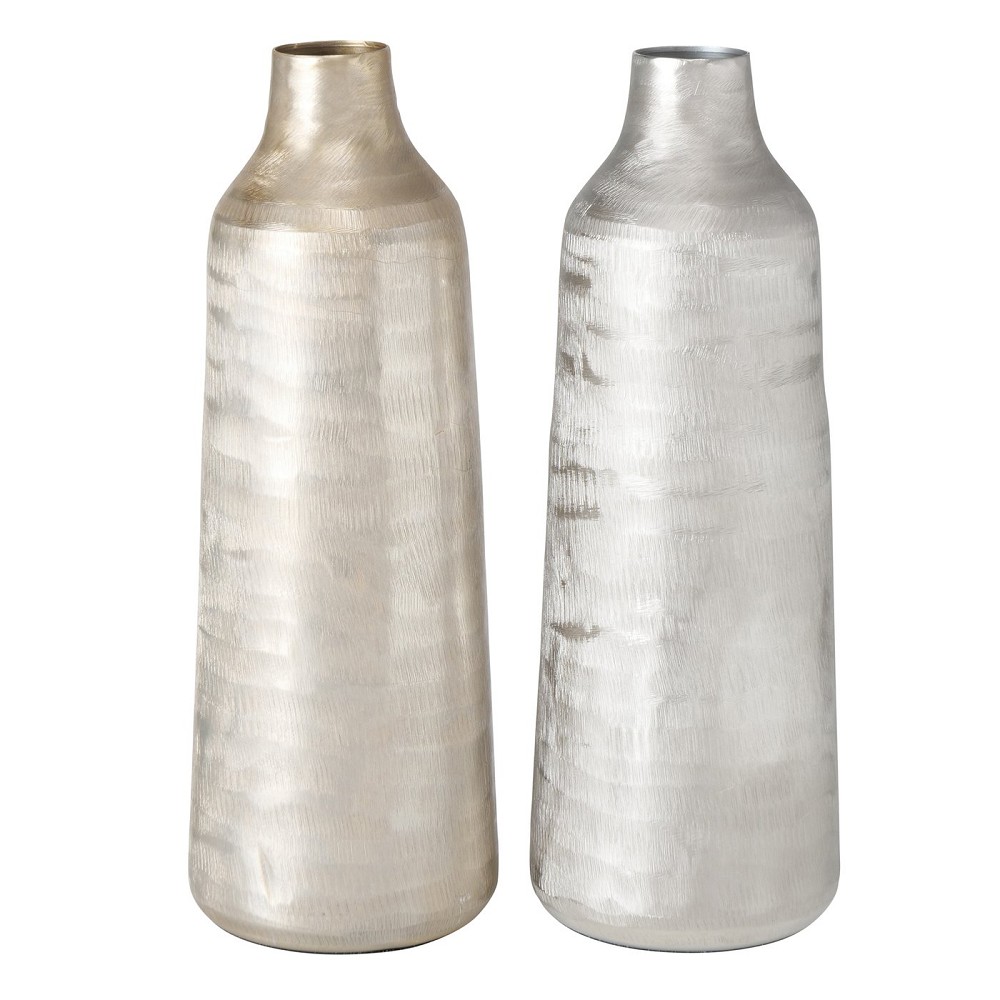 Vase Maluna, 2-fach sort., Deko, H 40,00 cm, Aluminium