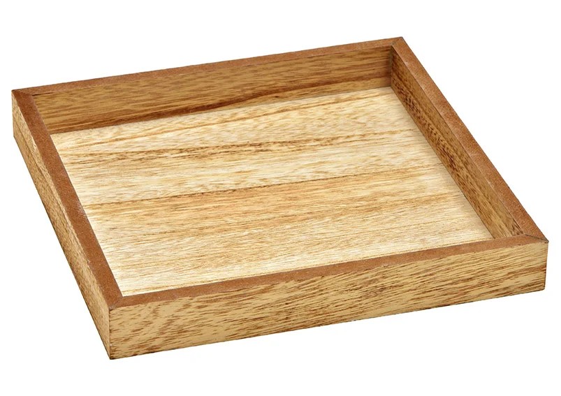 Tablett aus Holz, 23x3x23cm