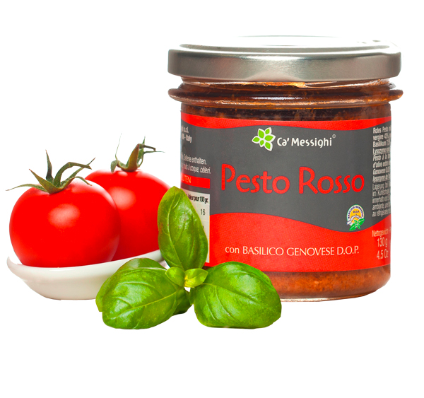 Ca´Messighi, Pesto rosso con Basilico Genovese D.O.P., 130g
