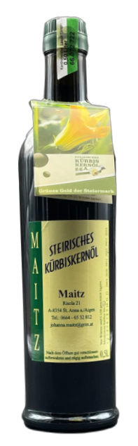 Maitz, Steirisches Kürbiskernöl, 0,5 l