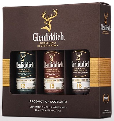 Glenfiddich, Single Malt Scotch Whisky, 3 x 20cl