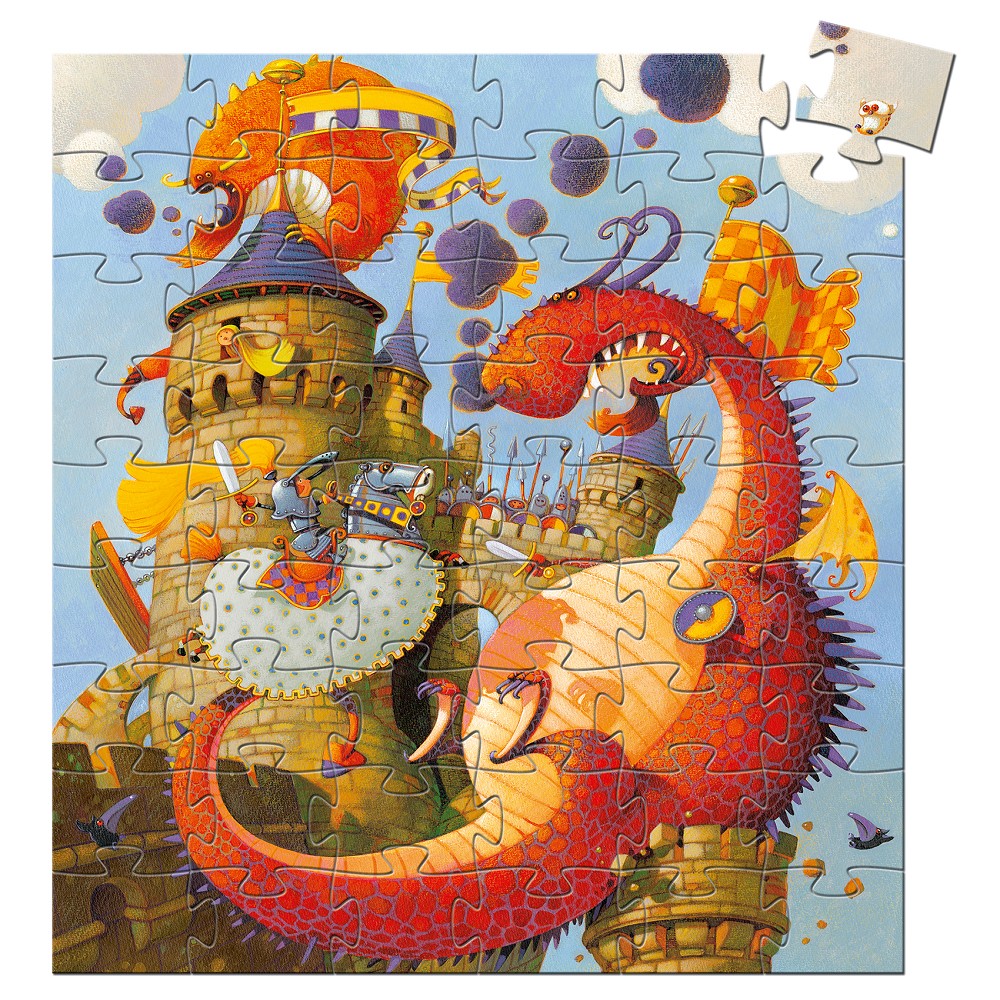 Djeco, Puzzle Vaillant und Drache - 54pcs DJ07256