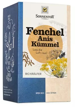 Sonnentor, Fenchel - Anis - Kümmel Gewürz-Kräutertee, 30,6g