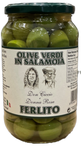 Ferlito, grüne Aperitiv-Oliven, 340 g