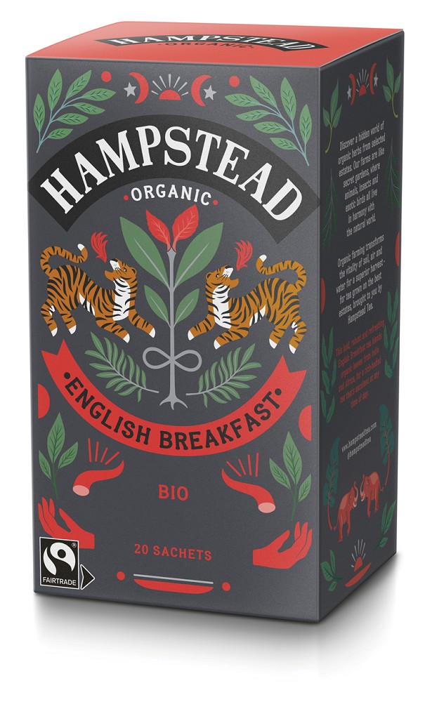 Hampstead, English Breakfast Organic Black Tea, 40 g