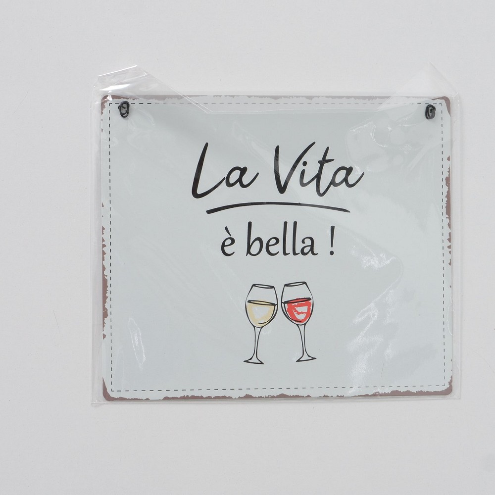 Schild Italia, Essen & Trinken, B 21 cm, L 0,05 cm, H 30 cm