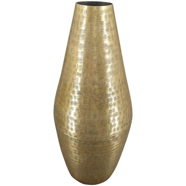 Vase Iride, gold, Aluminium, 19x19x52 cm