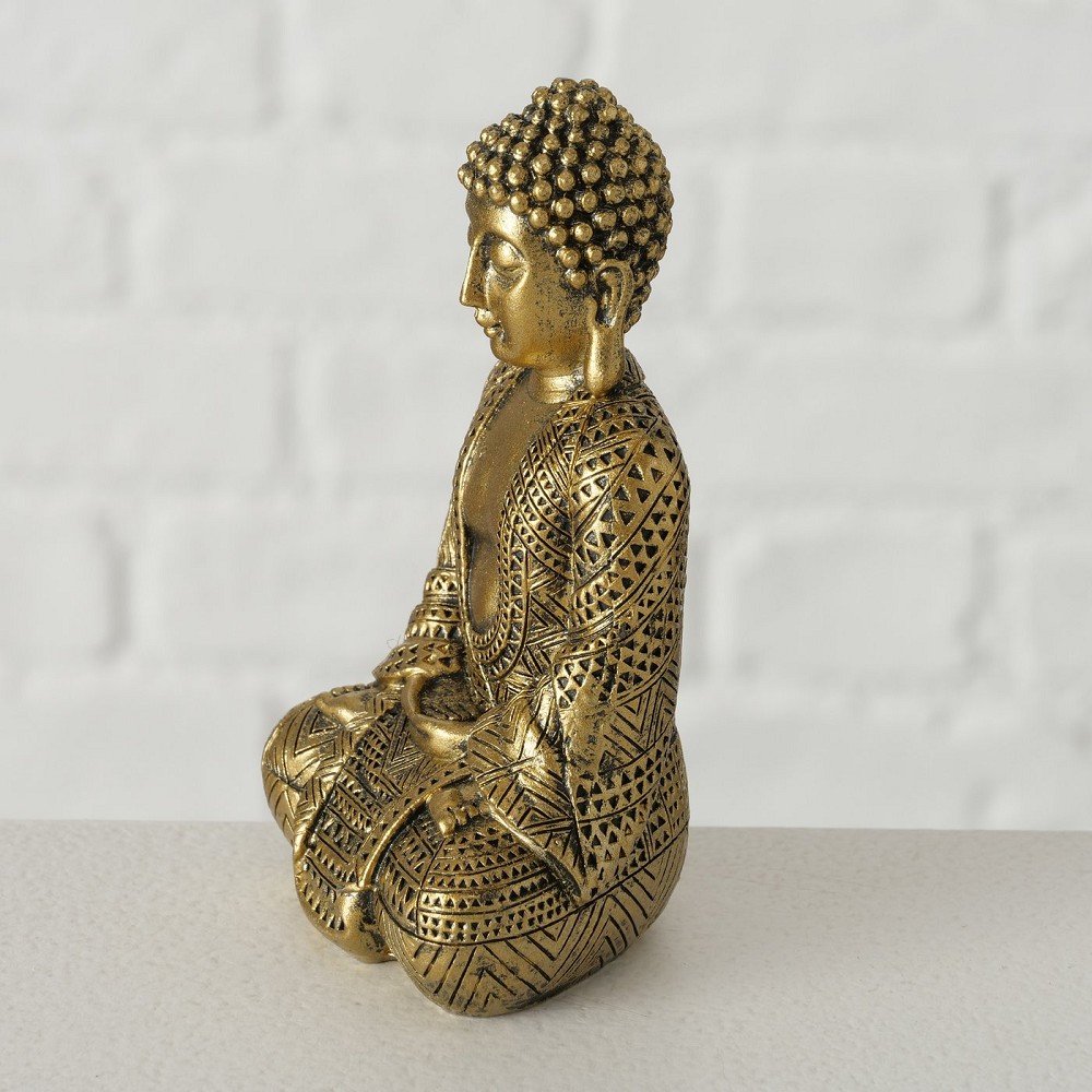 Figur Jarven, 3-fach sort., Buddha, H 10 cm