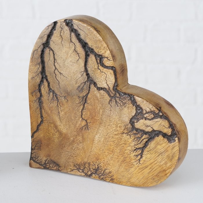 Dekoaufsteller Percha, Herz aus Mangoholz, H 15,00 cm