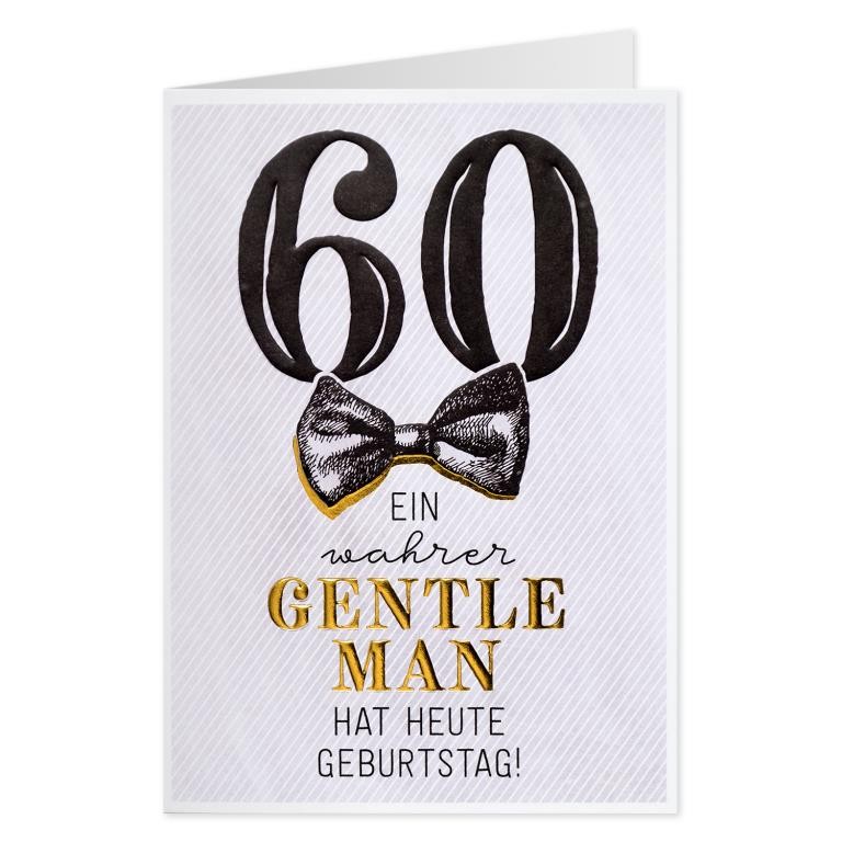 Gruss & Co, Goldschätzchen »26 h«, Grußkarte 60. Geburtstag