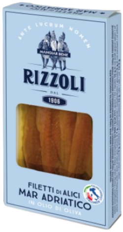Rizzoli, Filetti di Alici Mar in olio di oliva, 40 g