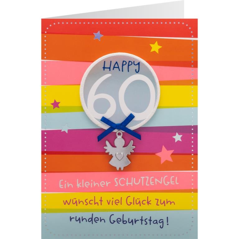 GRUSS & CO, 90994 Schutzengel-Grußkarte »52« - Happy 60
