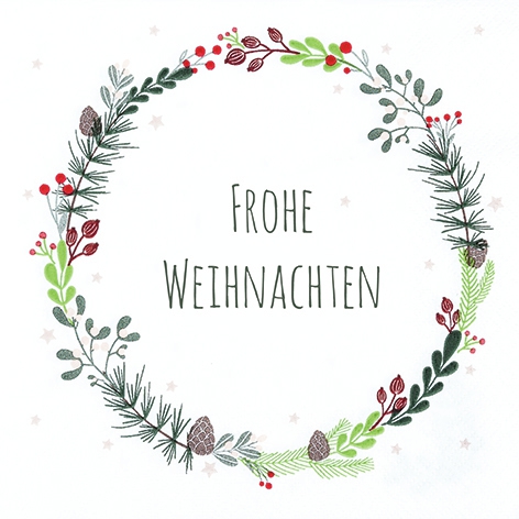 Home Fashion, Servietten "Frohe Weihnacht", 33x33 cm