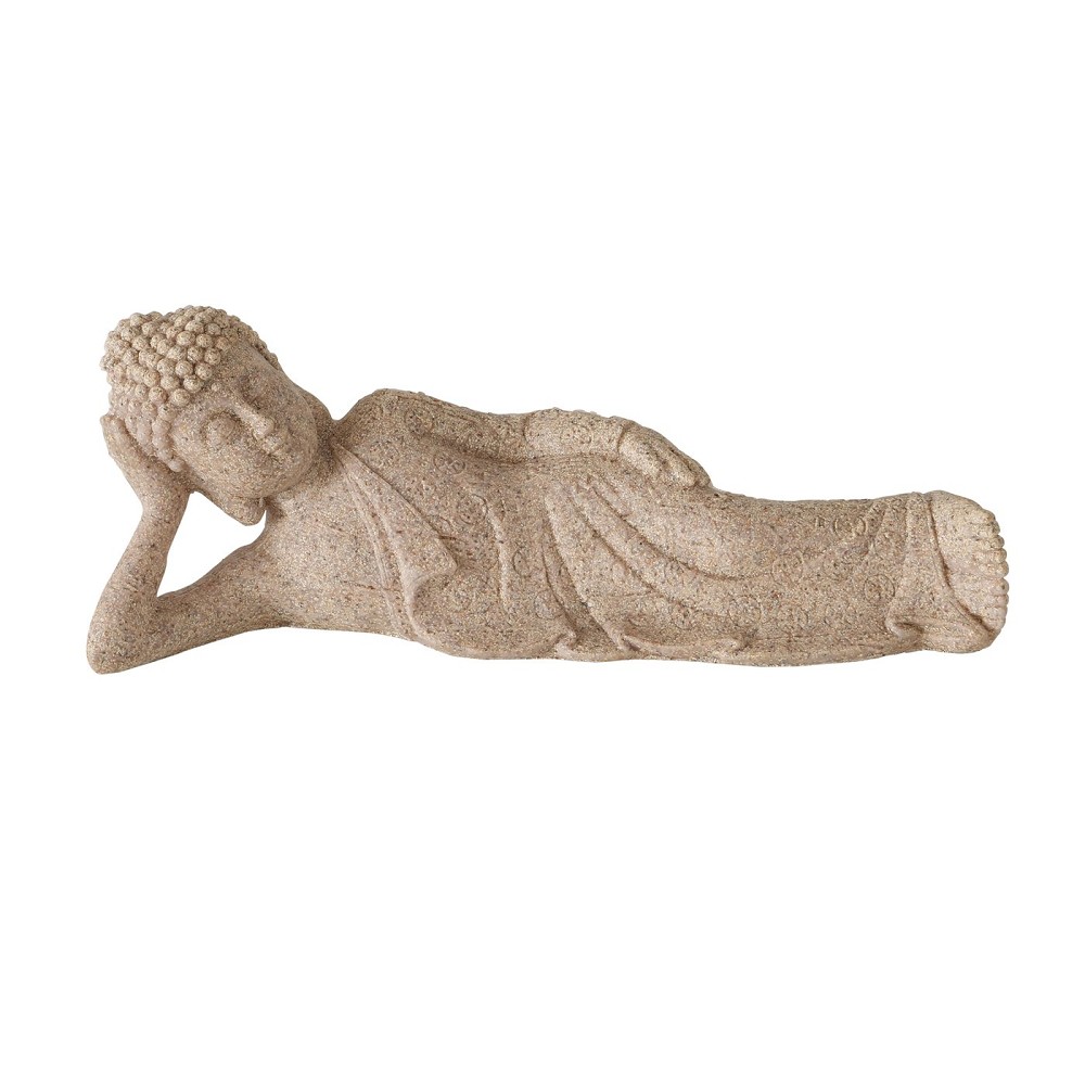 Figur Budino, Buddha, H 11,00 cm, Kunstharz, Beige