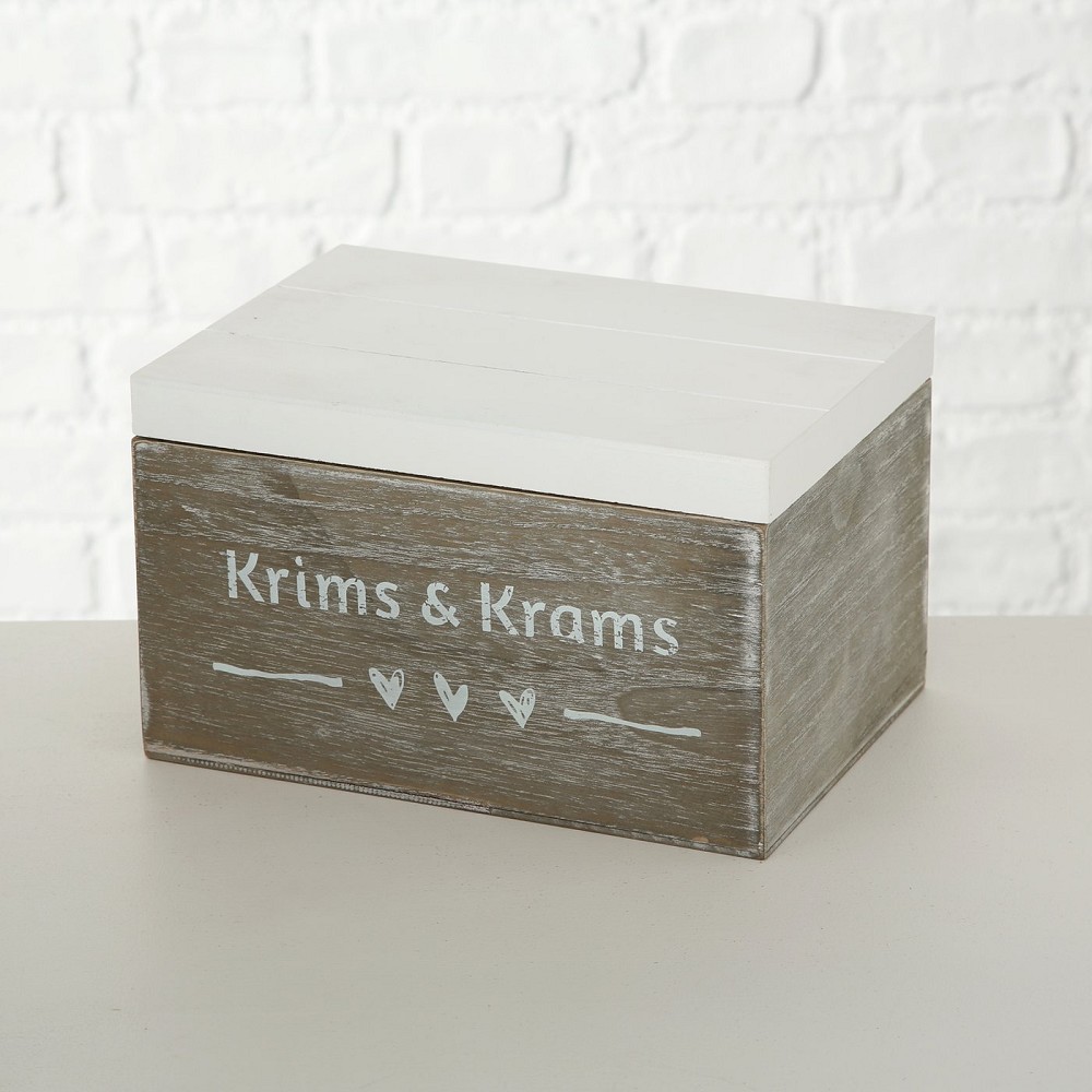 Box Carola mit Text "Krims & Krams", H 15 cm