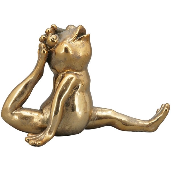 Yoga Frosch Valo, Polyresin, 21,5x10x14 cm