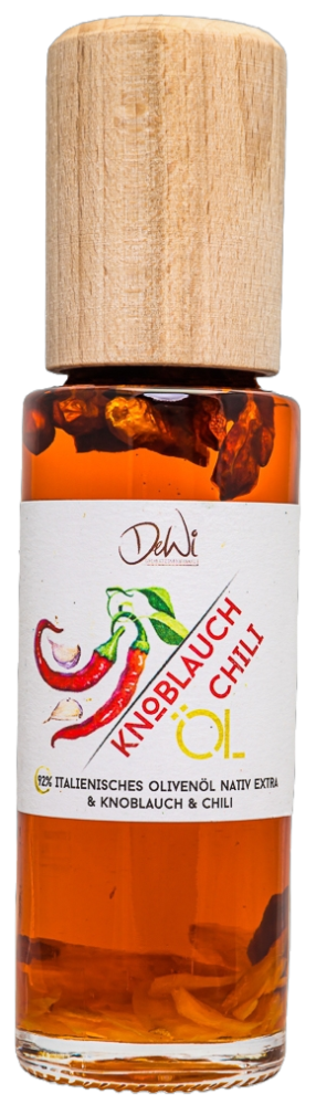DeWi, Knoblauch Chili Öl mit Einlage, 100ml