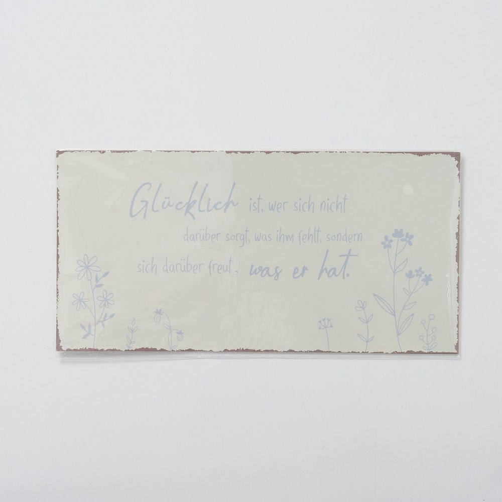 Schild Sanela, Blume, Spruch, B 40 cm, L 0,5 cm, H 20 cm