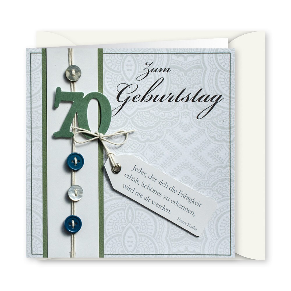 GRUSS & CO, 90171 Knopfkarte »20« - Zum Geburtstag