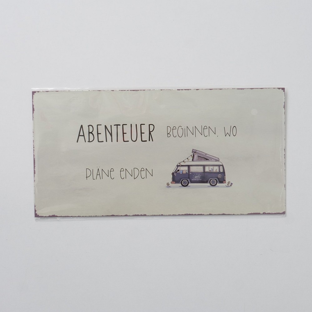 Schild Vanlife, Fahrzeuge, B 0,06 cm, L 40 cm, H 20 cm