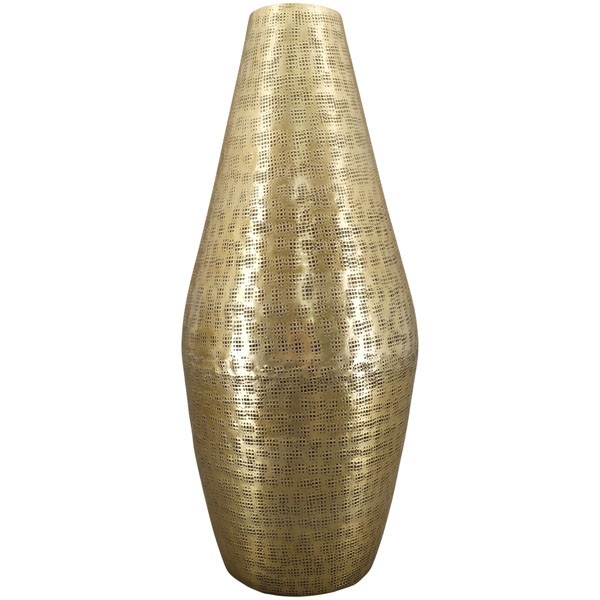 Vase Iride, gold, Aluminium, 19x19x44 cm